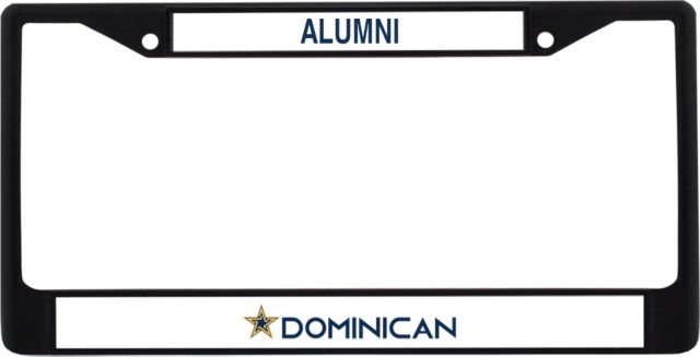 Dominican Alumni Metal License Plate Frame in Dominican with Star Flat - ONLINE ONLY