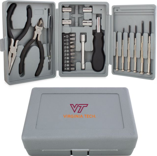Virginia Tech Compact 26 Piece Deluxe Tool Kit Primary Institutional Mark - ONLINE ONLY