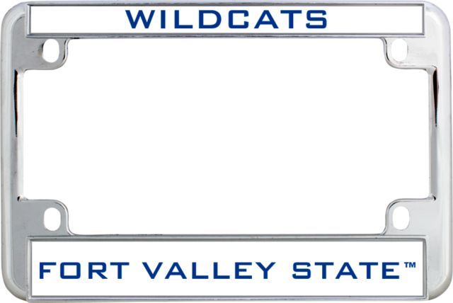 Fort Valley State Metal Motorcycle License Plate Frame in Wildcats - ONLINE ONLY