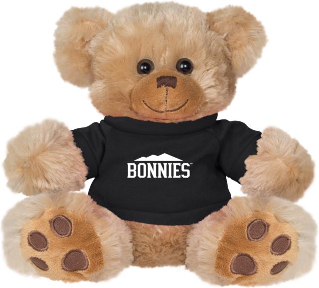 St Bonaventure Plush Big Paw 8 1/2 inch Bear w/Black Shirt St Bonaventure Bonnies Rolling Hills - ONLINE ONLY