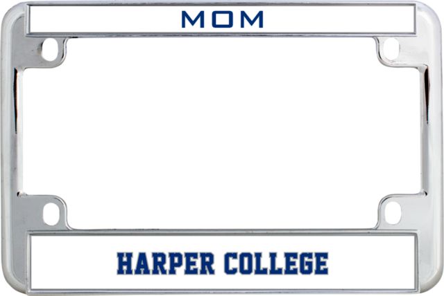 Harper College Metal Motorcycle License Plate Frame in Hawk Head - ONLINE ONLY