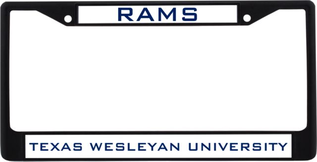 Texas Wesleyan Metal License Plate Frame in Rams - ONLINE ONLY