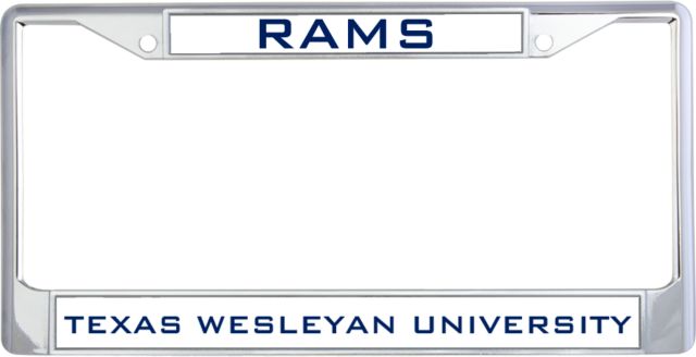 Texas Wesleyan Metal License Plate Frame in Rams - ONLINE ONLY