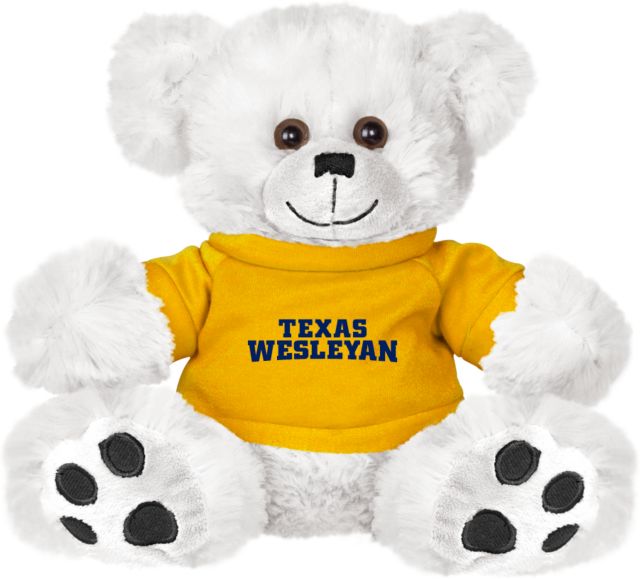 Texas Wesleyan Plush Big Paw 8 1/2 inch Bear w/ Shirt Texas Wesleyan - ONLINE ONLY