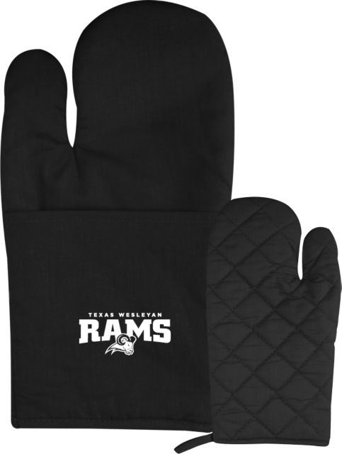 Texas Wesleyan Quilted Canvas Oven Mitt Primary Mark - ONLINE ONLY