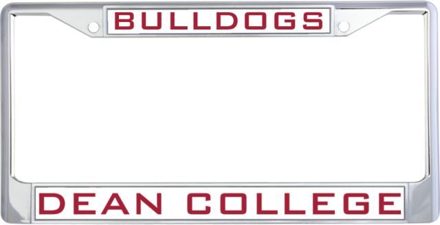 Dean College Metal License Plate Frame in Bulldogs - ONLINE ONLY