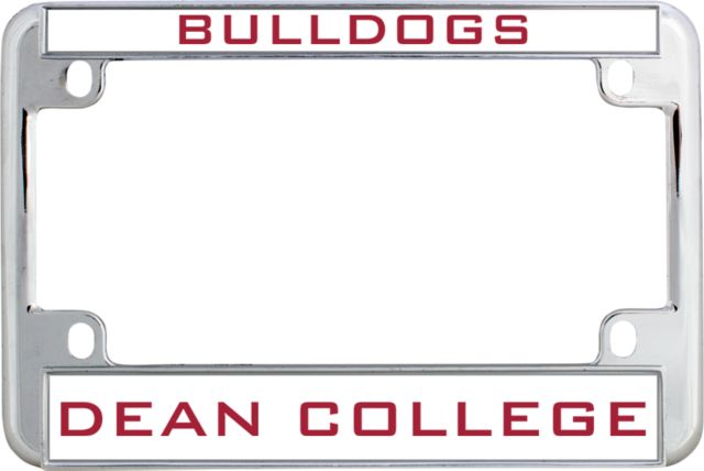 Dean College Metal Motorcycle License Plate Frame in Bulldogs - ONLINE ONLY