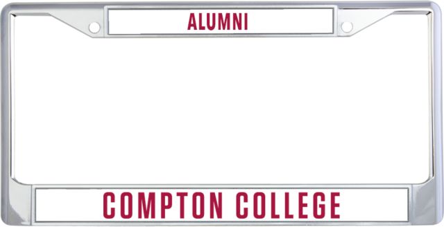 Compton Alumni Metal License Plate Frame in Compton College Flat - ONLINE ONLY