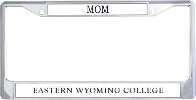 Eastern Wyoming Mom Metal License Plate Frame in Eastern Wyoming College Lancers Primary Mark - ONLINE ONLY