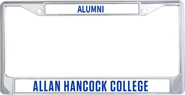 Allan Hancock Alumni Metal License Plate Frame in Allan Hancock College Flat - ONLINE ONLY