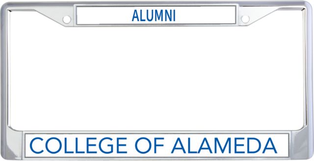 Alameda Alumni Metal License Plate Frame in College of Alameda Flat - ONLINE ONLY