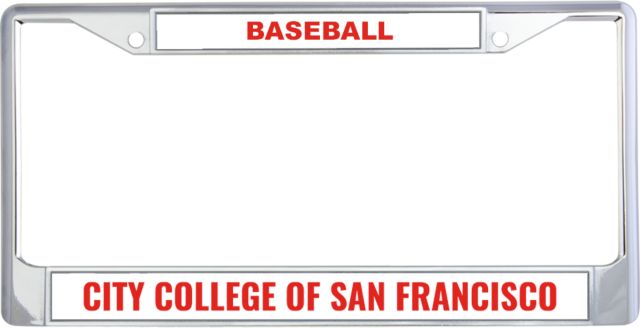 CCSF Metal License Plate Frame in City College of San Francisco Flat - ONLINE ONLY