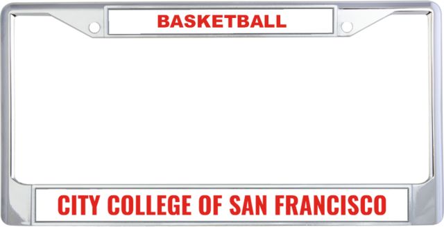 CCSF Metal License Plate Frame in City College of San Francisco Flat - ONLINE ONLY