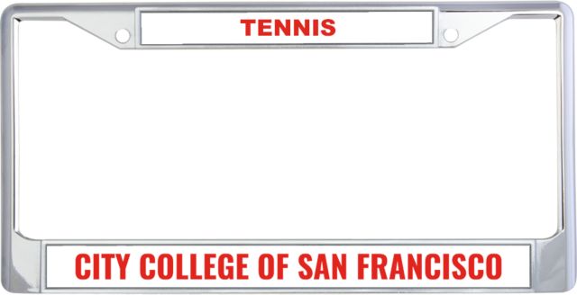 CCSF Metal License Plate Frame in City College of San Francisco Flat - ONLINE ONLY