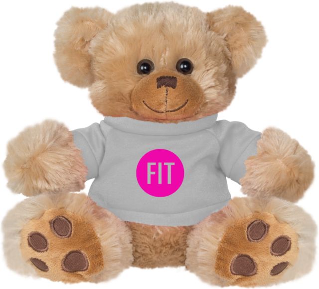 Fashion Institute Plush Big Paw 8 1/2 inch Bear w/Grey Shirt FIT - Circle Emblem - ONLINE ONLY