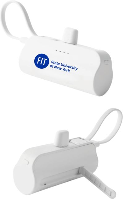 Fashion Institute Sidekick 4500 mAh Power Bank FIT State University of New York - Wordmark - ONLINE ONLY