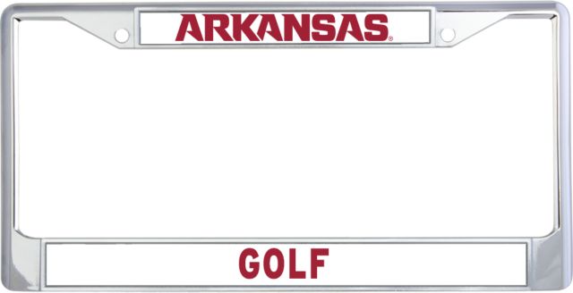 Arkansas Golf Metal License Plate Frame
