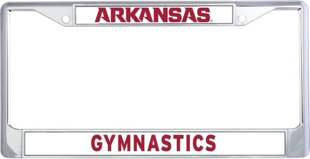 Arkansas Gymnastics Metal License Plate Frame