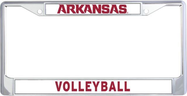 Arkansas Volleyball Metal License Plate Frame