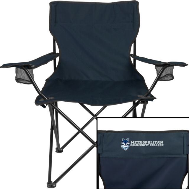 Metropolitan Penn Valley Deluxe Captains Chair Metropolitan Community College  Athletic Wordmark - ONLINE ONLY