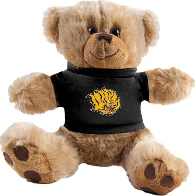 Arkansas Pine Bluff Plush Big Paw 8 1/2 inch Bear w/Black Shirt Golden Lion Head - ONLINE ONLY