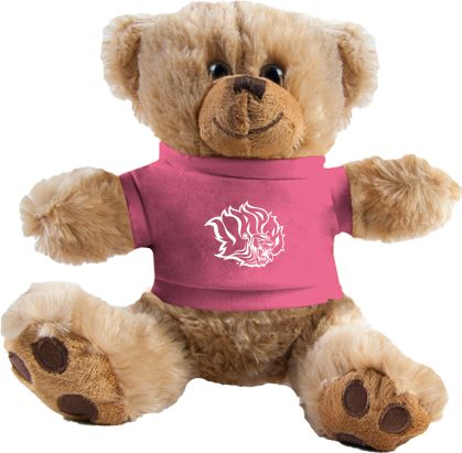 Arkansas Pine Bluff Plush Big Paw 8 1/2 inch Bear w/Pink Shirt Golden Lion Head - ONLINE ONLY