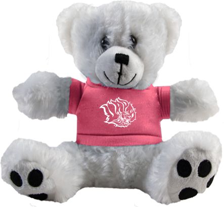 Arkansas Pine Bluff Plush Big Paw 8 1/2 inch Bear w/Pink Shirt Golden Lion Head - ONLINE ONLY