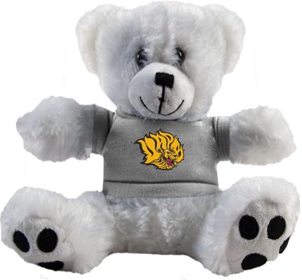 Arkansas Pine Bluff Plush Big Paw 8 1/2 inch Bear w/Grey Shirt Golden Lion Head - ONLINE ONLY