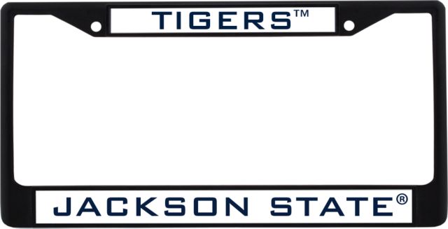 Jackson State Metal License Plate Frame in Mascot - ONLINE ONLY