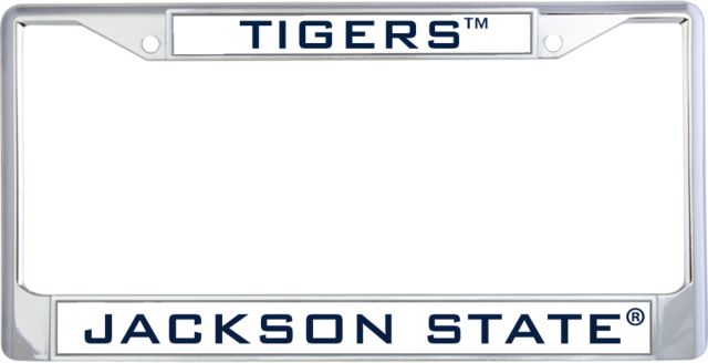 Jackson State Metal License Plate Frame in Mascot - ONLINE ONLY