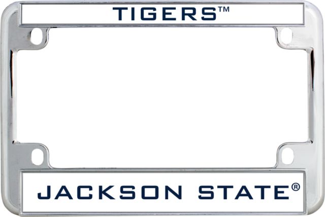 Jackson State Metal Motorcycle License Plate Frame in Mascot - ONLINE ONLY