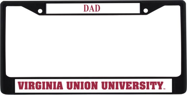 Virginia Union Dad Metal License Plate Frame in Virginia Union University Flat - ONLINE ONLY