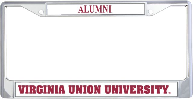 Virginia Union Alumni Metal License Plate Frame in Virginia Union University Flat - ONLINE ONLY
