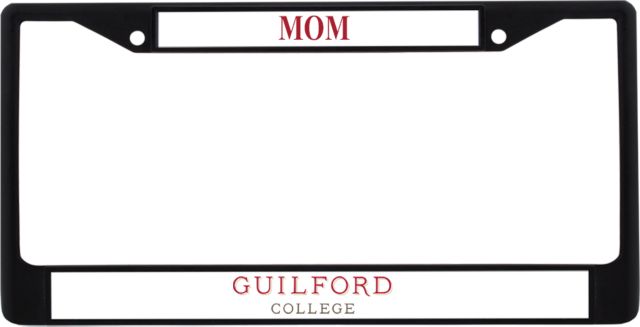 Guilford College Mom Metal License Plate Frame in Guilford College Wordmark - ONLINE ONLY
