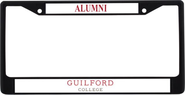 Guilford College Alumni Metal License Plate Frame in Guilford College Wordmark - ONLINE ONLY