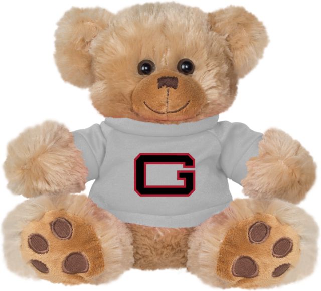 Guilford College Plush Big Paw 8 1/2 inch Bear w/Grey Shirt Guilford College G - ONLINE ONLY
