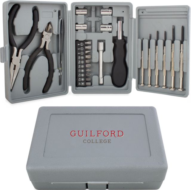 Guilford College Compact 26 Piece Deluxe Tool Kit Guilford College Wordmark - ONLINE ONLY