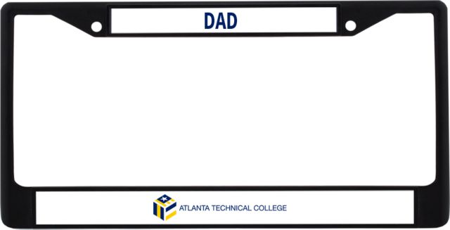 Atlanta Tech College Dad Metal License Plate Frame in Atlanta Technical College Flat - ONLINE ONLY