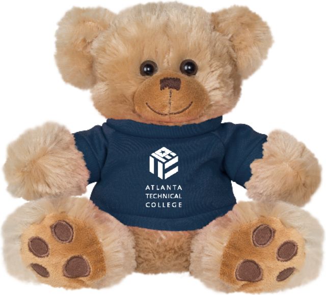 Atlanta Tech College Plush Big Paw 8 1/2 inch Bear w/Navy Shirt Atlanta Technical College - ONLINE ONLY