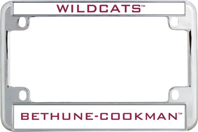 Bethune Cookman Metal Motorcycle License Plate Frame in Wildcats - ONLINE ONLY