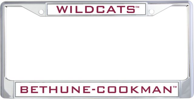 Bethune Cookman Metal License Plate Frame in Wildcats - ONLINE ONLY