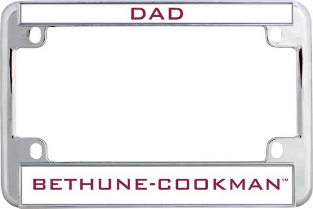 Bethune Cookman Metal Motorcycle License Plate Frame in Dad - ONLINE ONLY