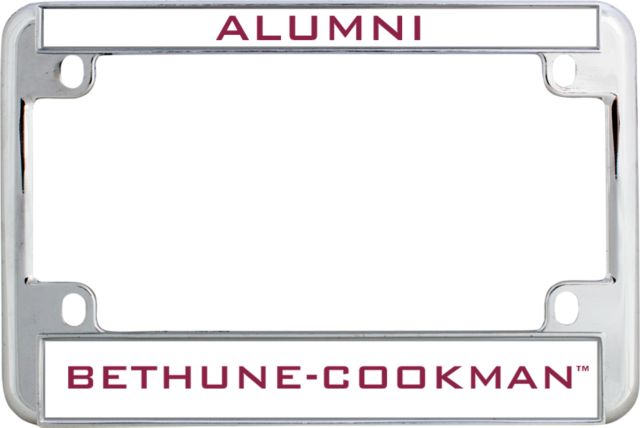 Bethune Cookman Metal Motorcycle License Plate Frame in Alumni - ONLINE ONLY