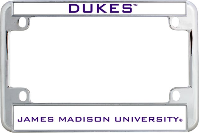 James Madison Metal Motorcycle License Plate Frame in Chrome James Madison University - ONLINE ONLY
