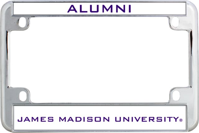 James Madison Metal Motorcycle License Plate Frame in Chrome James Madison University - ONLINE ONLY
