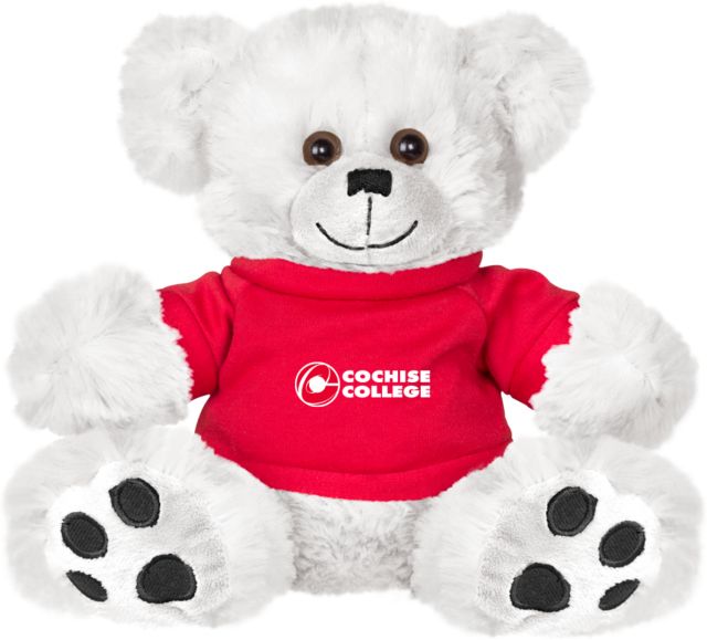Cochise College Plush Big Paw 8 1/2 inch Bear w/Red Shirt Cochise College Side Stacked - ONLINE ONLY
