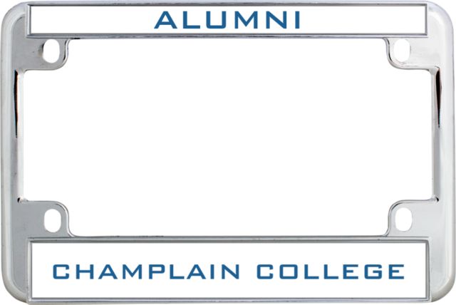 Champlain Metal Motorcycle License Plate Frame in Alumni - ONLINE ONLY