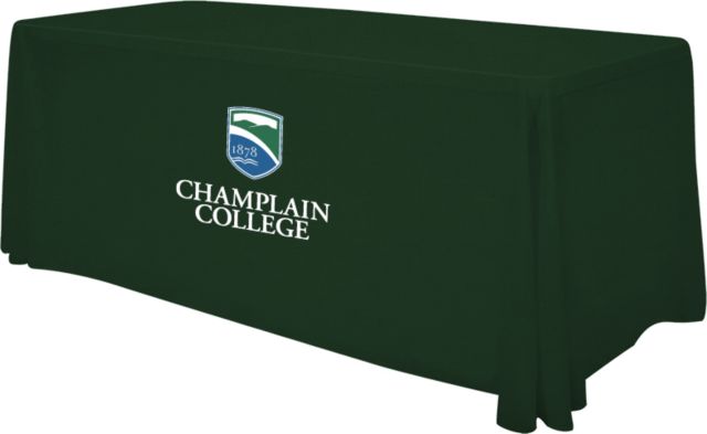 Champlain 6 foot Table Throw Champlain College w/ Shield Stacked - ONLINE ONLY