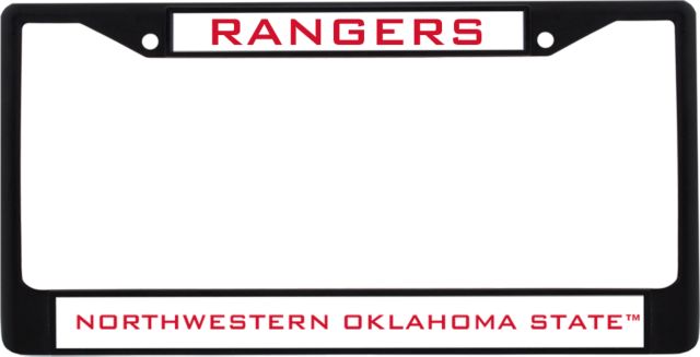 Northwestern OK Metal License Plate Frame in Rangers - ONLINE ONLY
