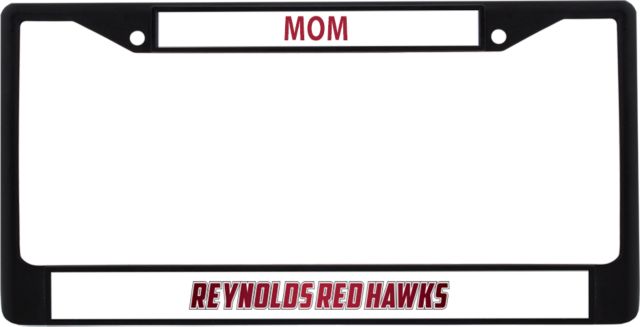J. Sargeant Reynolds Mom Metal License Plate Frame in Reynolds Red Hawks with Mascot - ONLINE ONLY